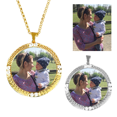 Personalizzati Foto Collana Rotonda